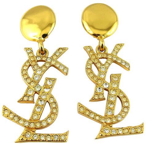 ysl crystal earrings